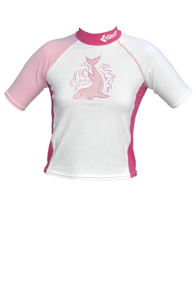 Exceed Esprit Pink Kids Short Sleeve Rash Guard
